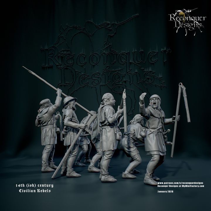 14th-ish century Medieval Civilian Rebels by Reconquer Designs