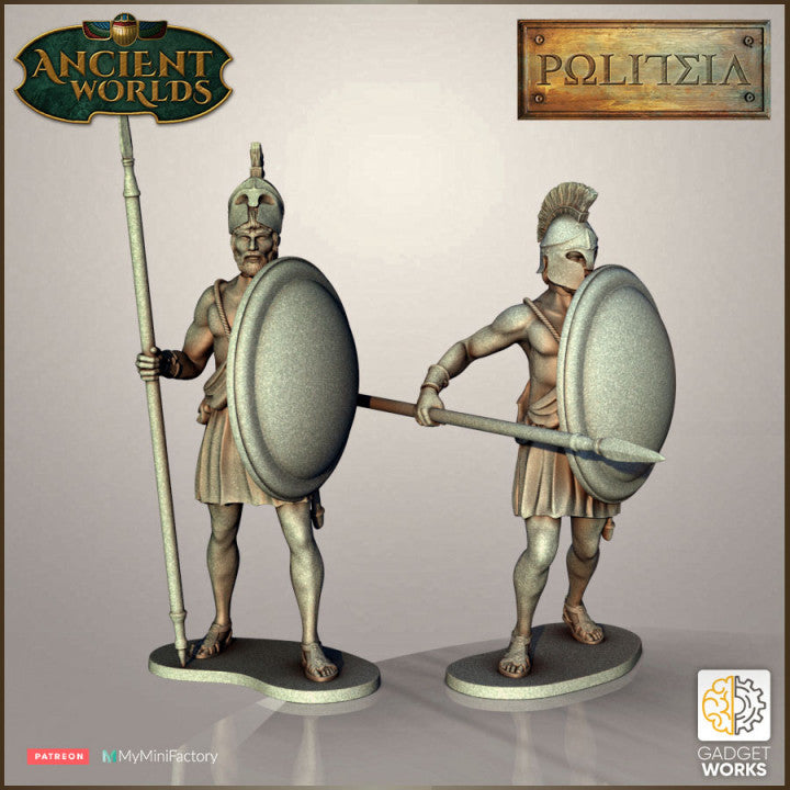 Greek Hoplites (unarmoured) by Gadgetworks Miniatures