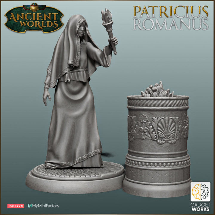 Roman Vestal Priestess with Eternal Flame by Gadgetworks Miniatures