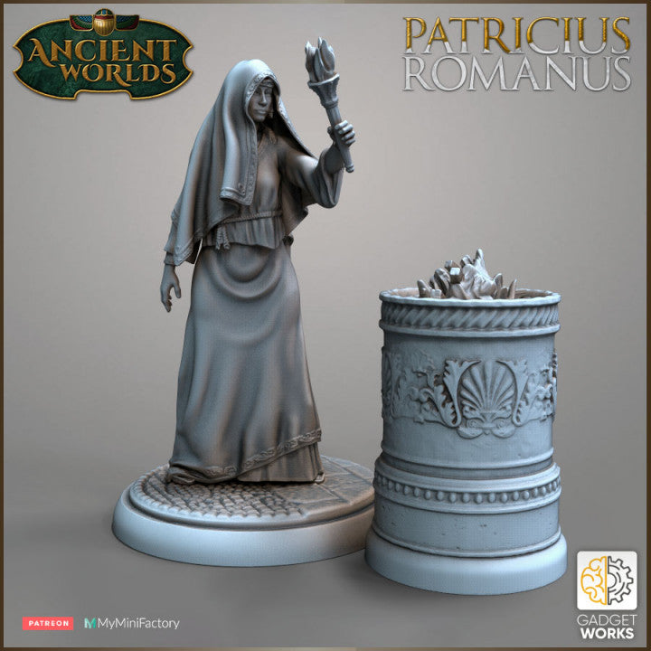 Roman Vestal Priestess with Eternal Flame by Gadgetworks Miniatures