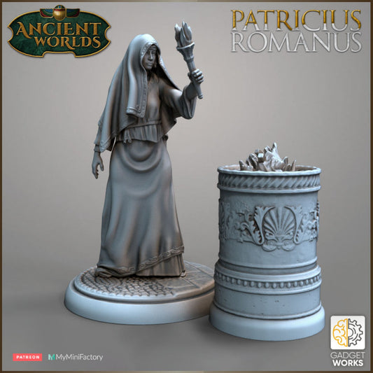 Roman Vestal Priestess with Eternal Flame by Gadgetworks Miniatures