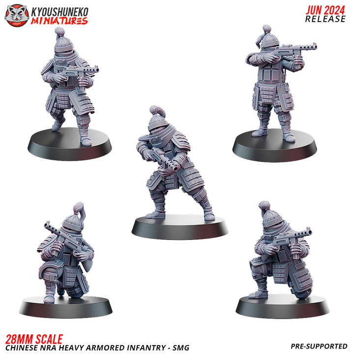 Chinese NRA Heavy Armored Infantry SMG Kyoushuneko Miniatures
