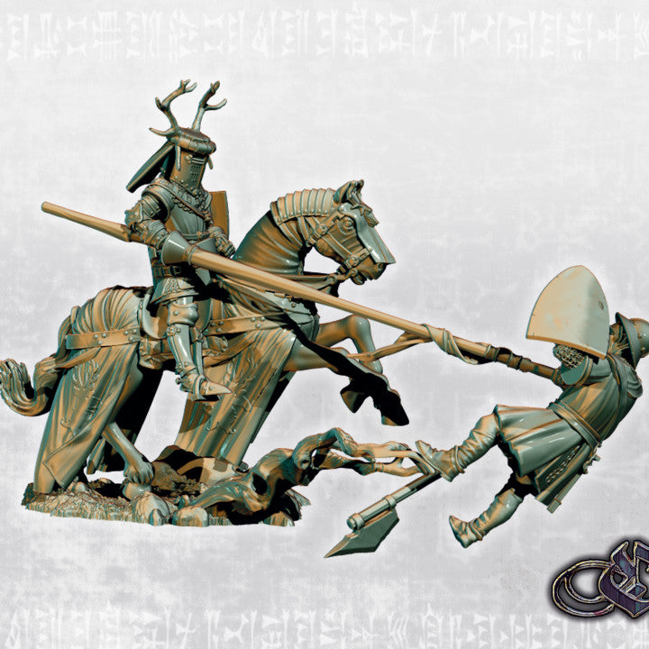 Deer Knight on horse by Ezipion miniatures