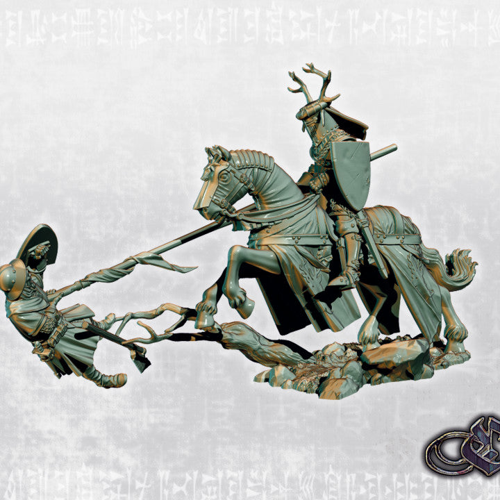 Deer Knight on horse by Ezipion miniatures