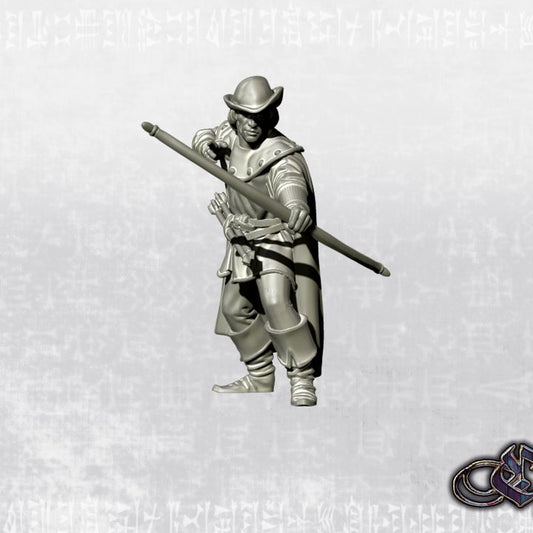 "Hunter with Bow and cloak - 14th century" by Ezipion miniatures.