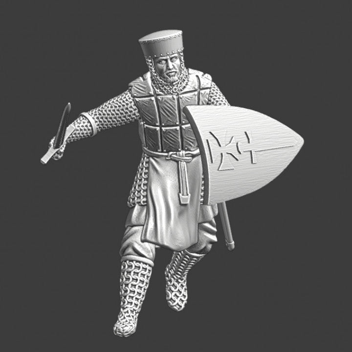 Livonian Knights Medieval Sergeant charging