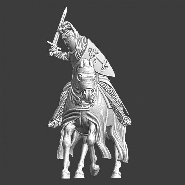 Medieval knights attacking set #11