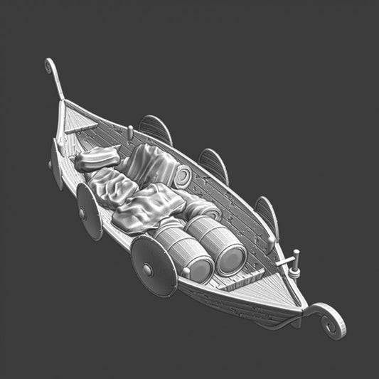 Medieval small river boat/Landing ship.