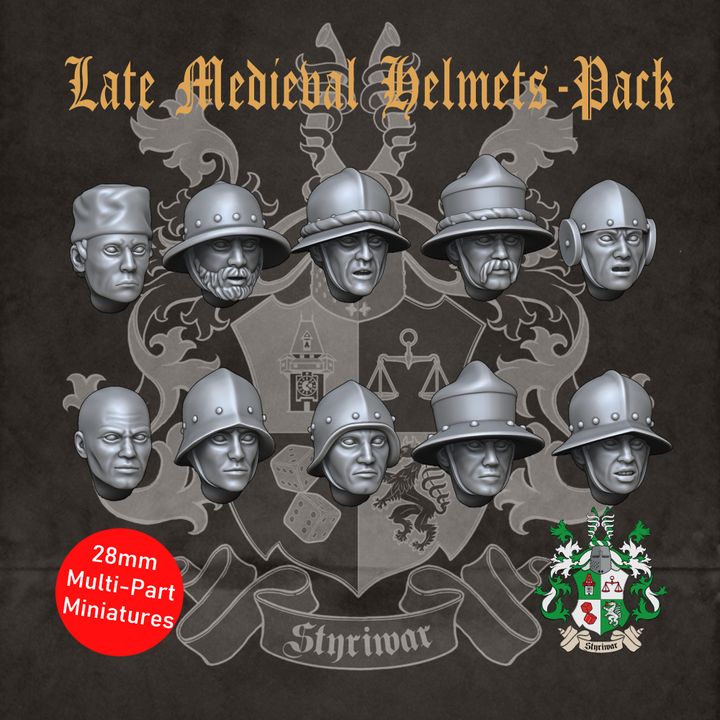 Late Medieval Helmets Pack by Styriwar