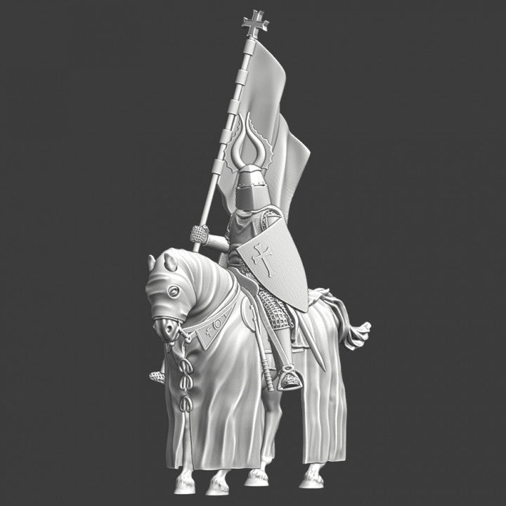 Medieval Teutonic Knight - With large banner