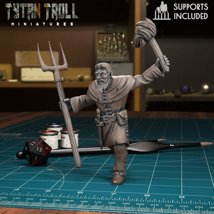 Mob Villager 12 by Tytan Troll Miniatures