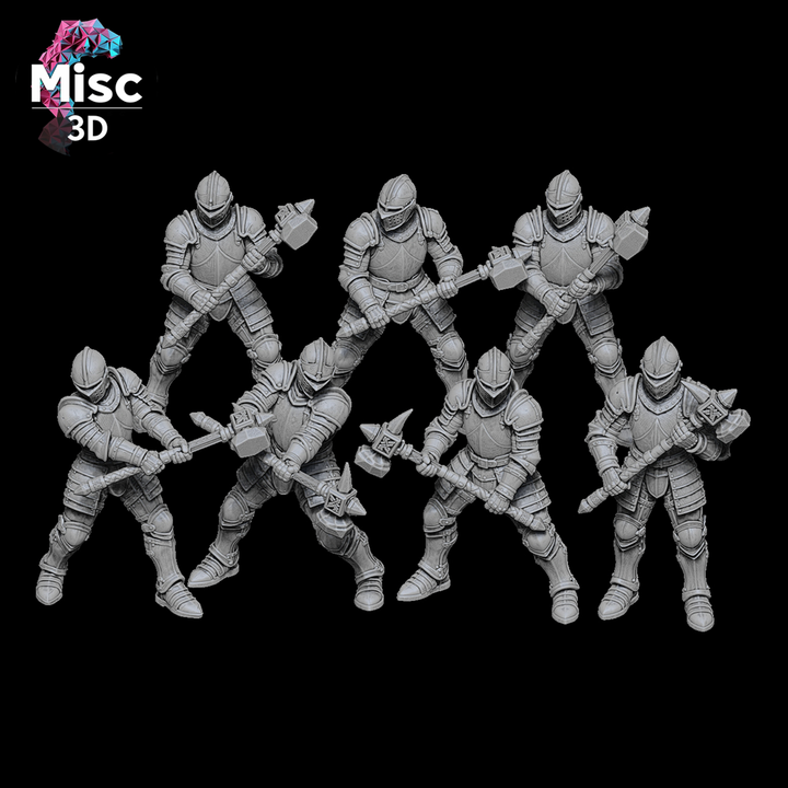 Human Mercenaries -Soldiers with warhammers by Misc 3D Creations
