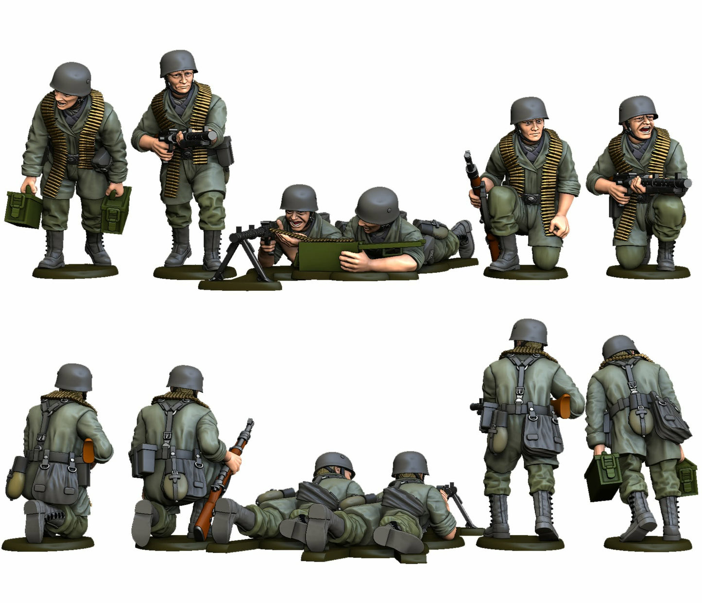 Early war Fallschirmjager 6 figures squad 5 MG34 Teams by Rafal Polkowski