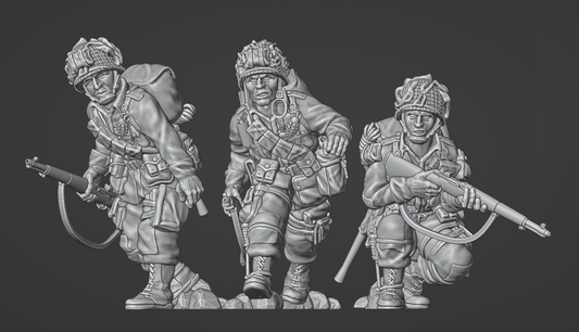 US Army Airborne Rifle Team 5 Firing by Colonel Muller