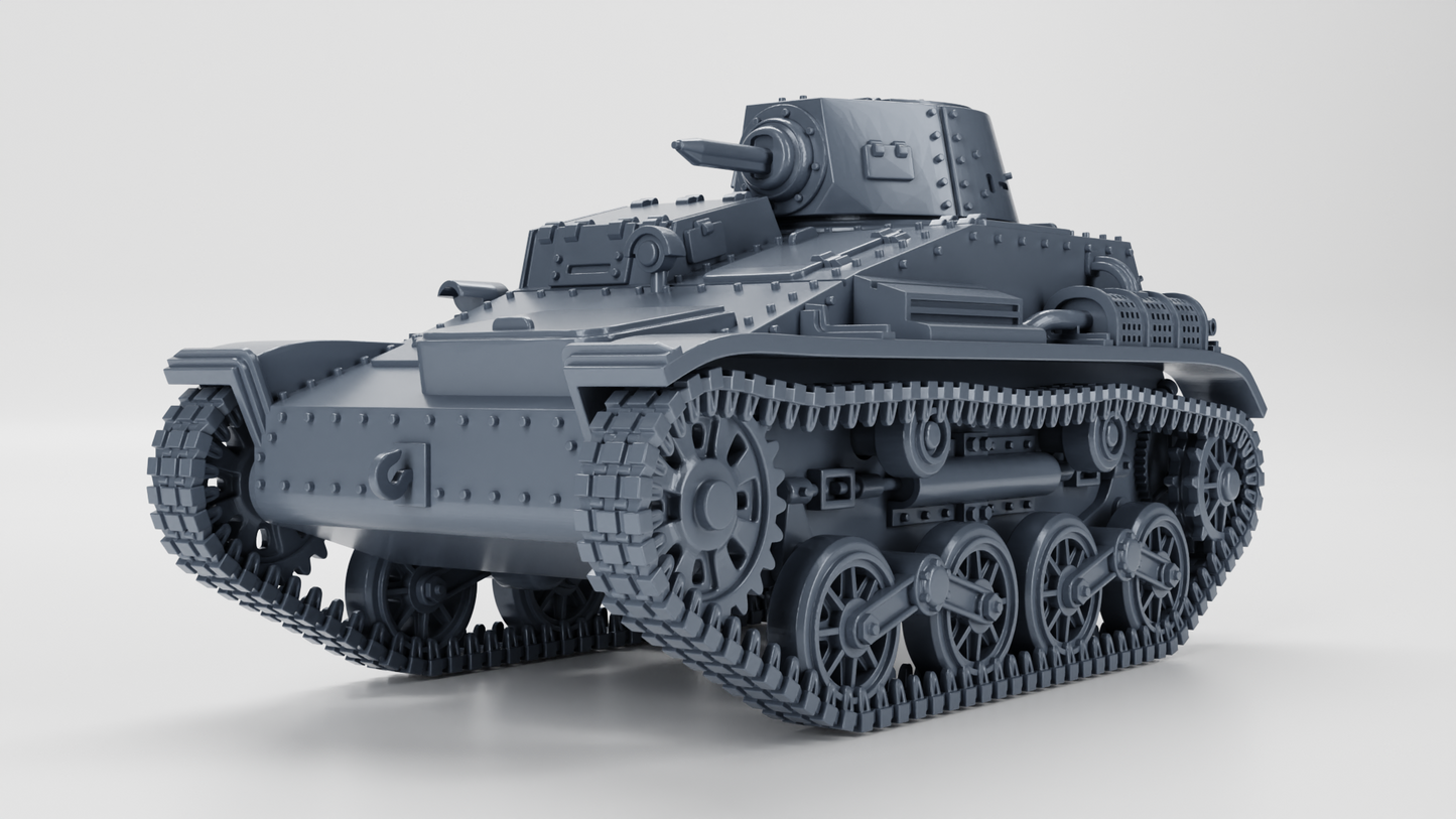 Type 94 Tankette and Trailer by Wargame3D