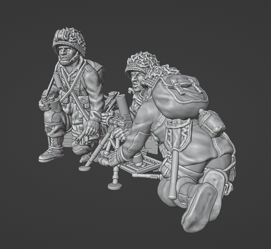 US Army Airborne 60mm Mortar Team by Colonel Muller