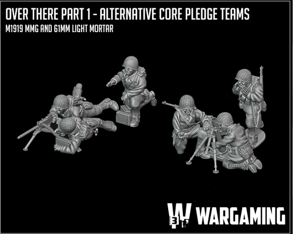 US Army Alt M1919 & 60mm Mortar Teams by W3 Wargaming Miniatures