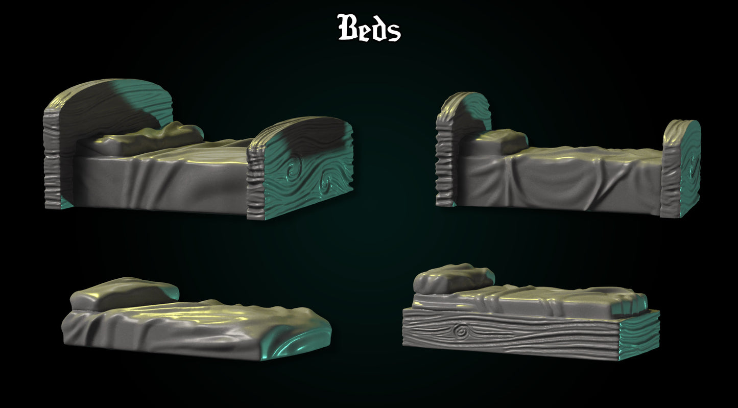 Bed Set by DDF Miniatures and Models