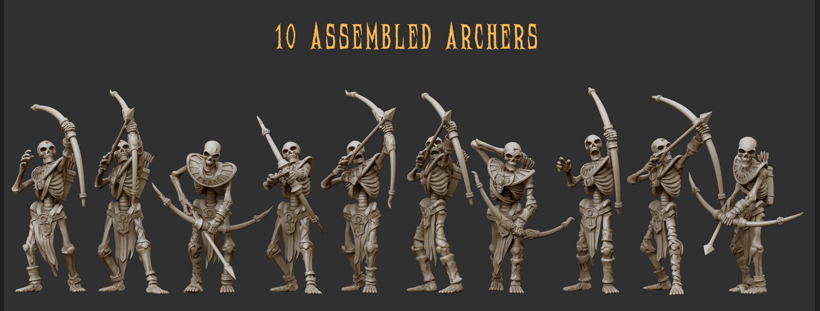 Skeleton Archers by Crab Miniatures