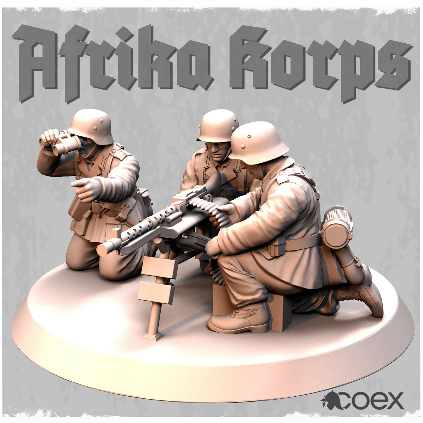 Afrika Korps MG-34 on Mount and Team 2 by Idawoj