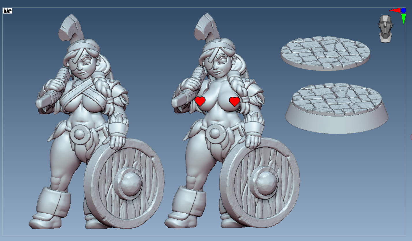 Brunna - Dwarf Barbian by Gaz Minis