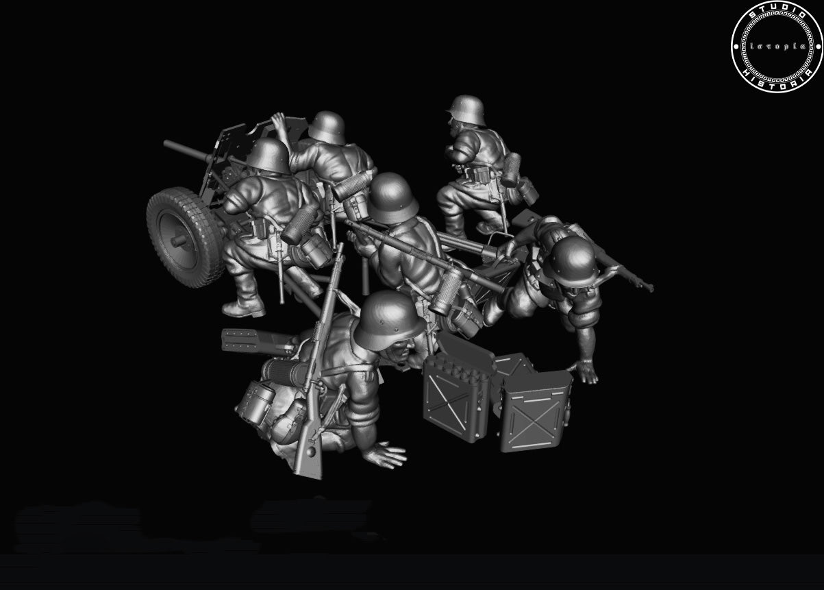 Early War German PAK 36 AT Gun & Crew by Studio Historia