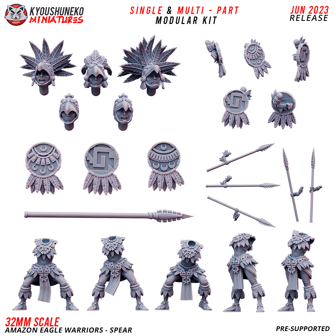 Amazon Eagle Warriors with Spears