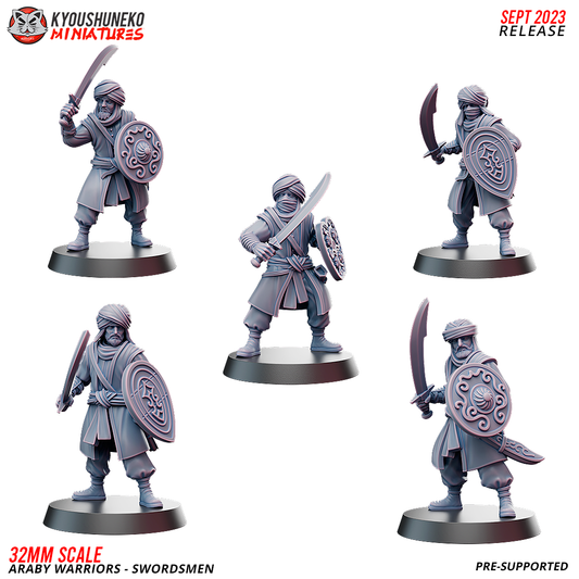 Araby Warriors with Swords by Kyoushuneko Miniatures
