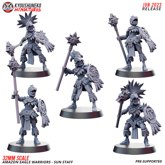 Amazon Eagle Warriors with Sun Staff