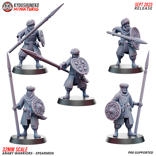 Araby Warriors with Spears by Kyoushuneko Miniatures