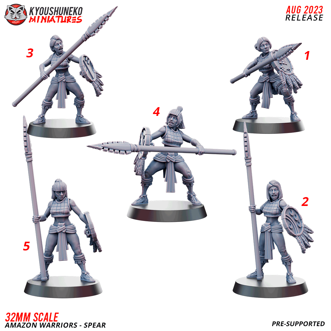 Amazon Warriors with Spear