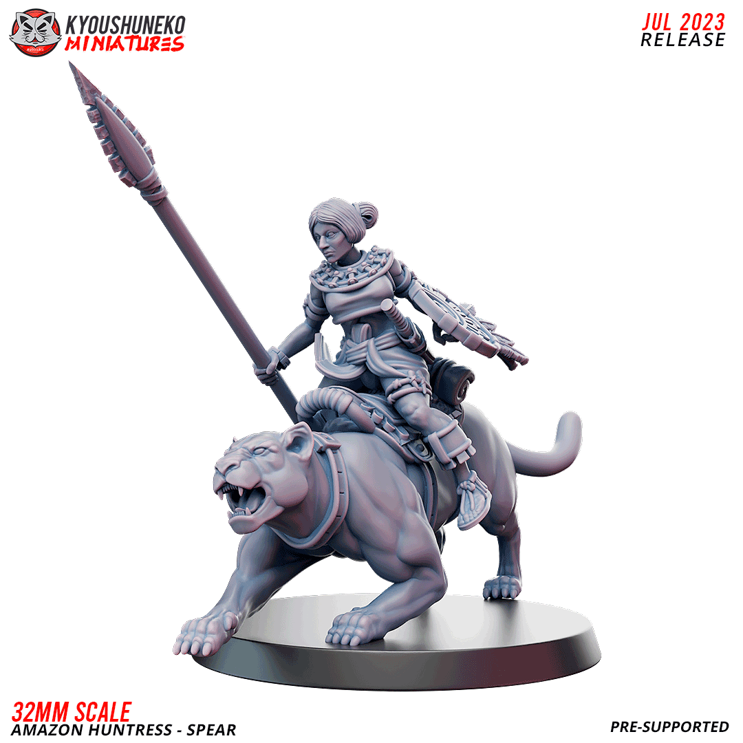 Amazon Huntresses with Spear
