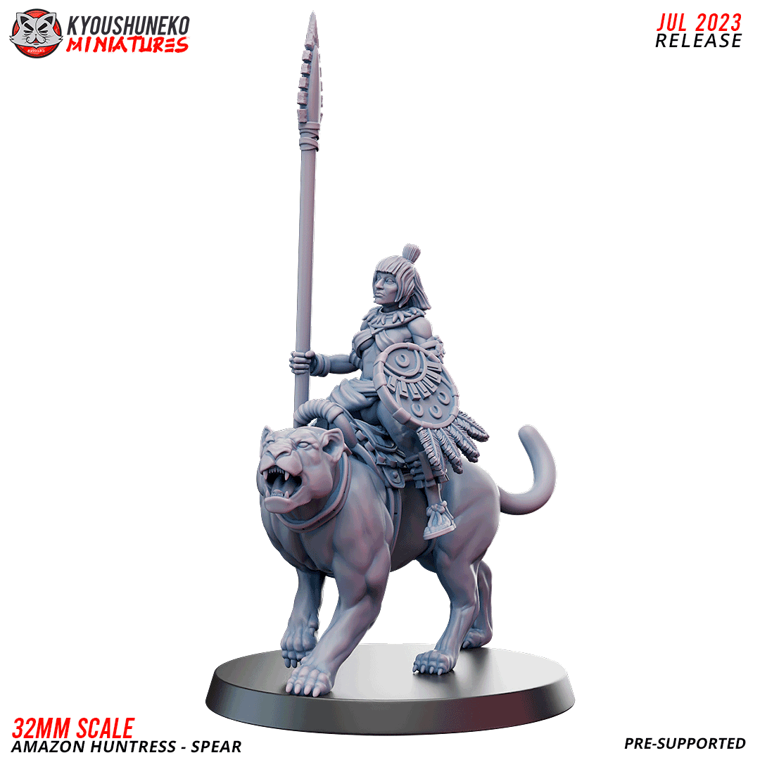Amazon Huntresses with Spear