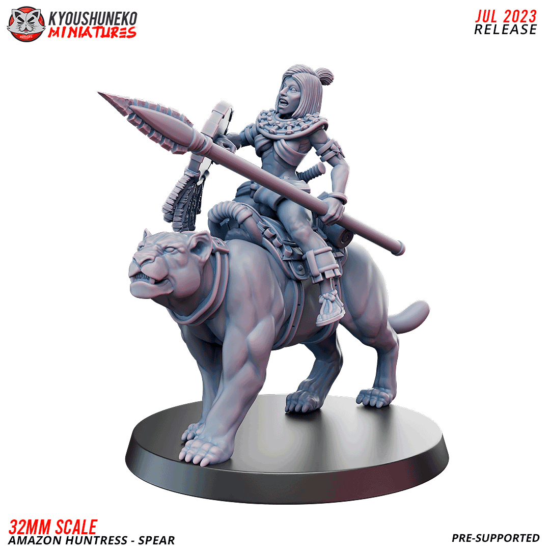 Amazon Huntresses with Spear