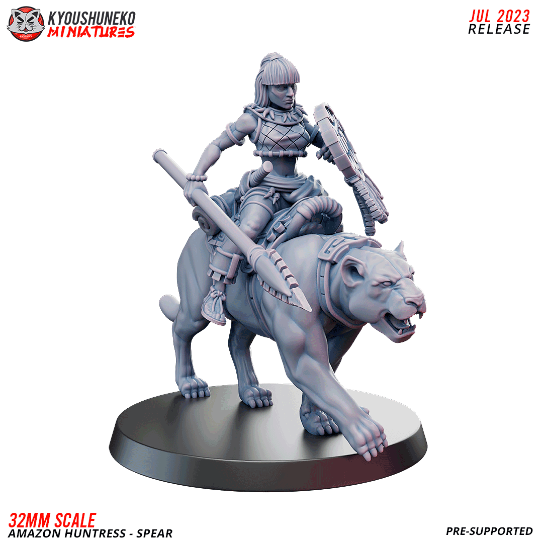 Amazon Huntresses with Spear