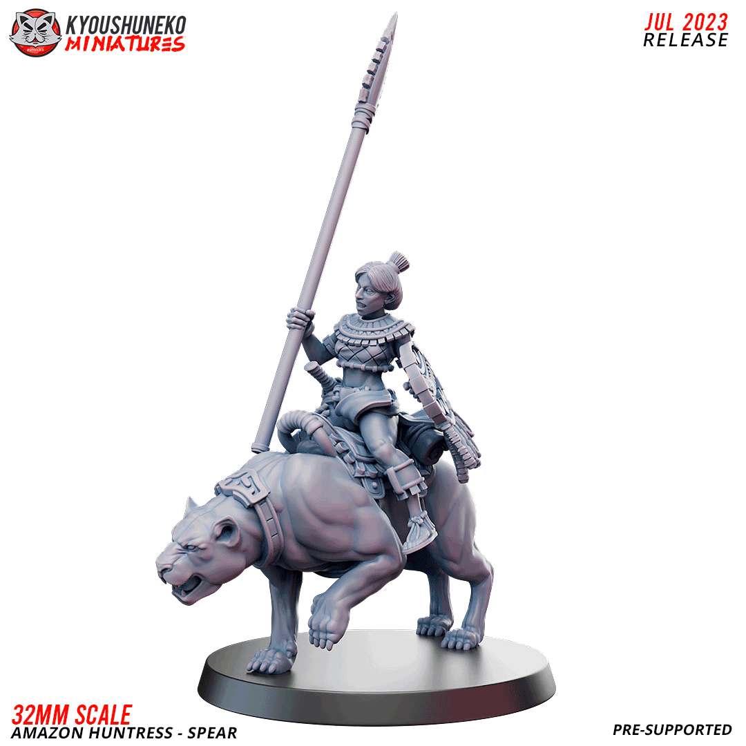 Amazon Huntresses with Spear