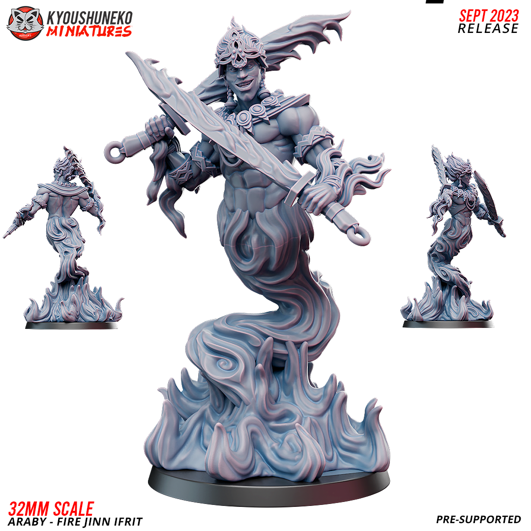 Araby Fire Jinn Efreet by Kyoushuneko Miniatures