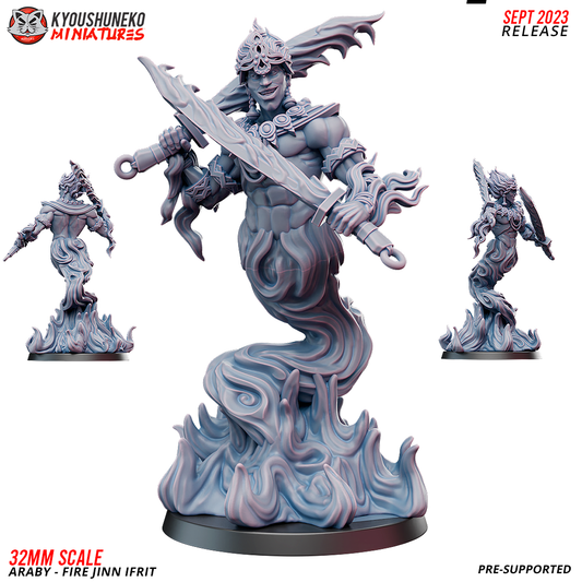 Araby Fire Jinn Efreet by Kyoushuneko Miniatures