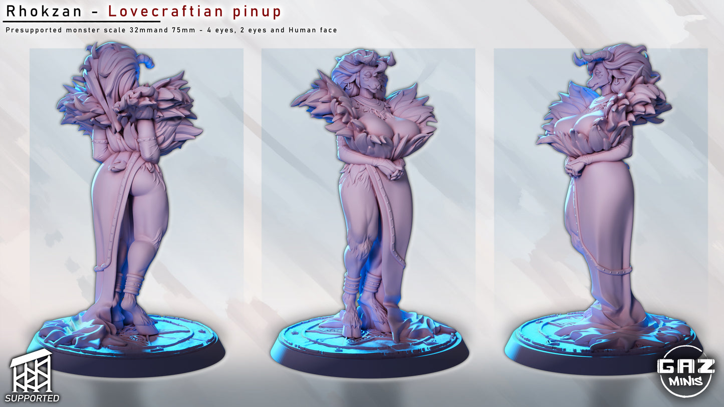 Rhok Zan - Lovecraftian Pin-Up by Gaz Minis