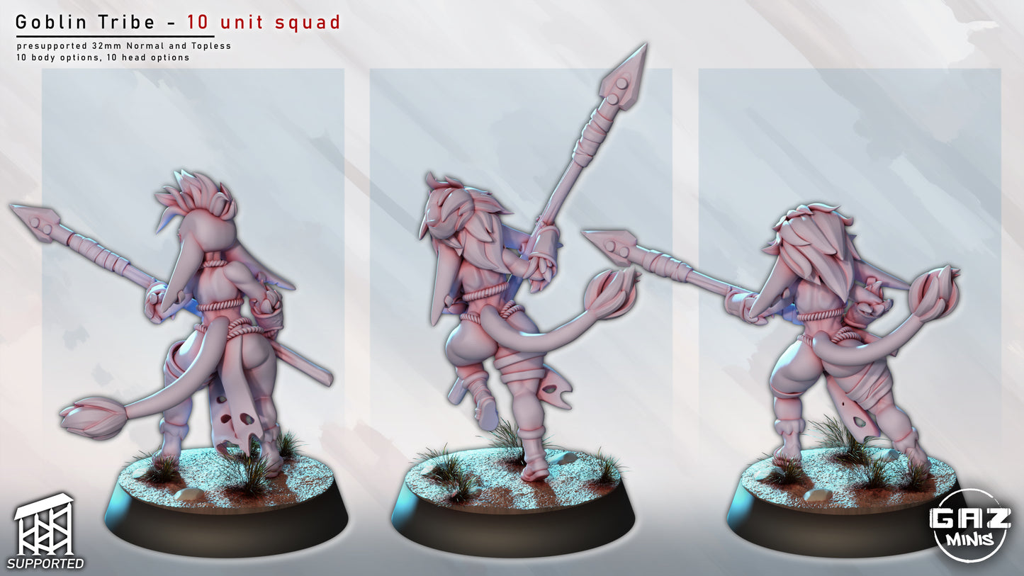 Goblin Tribe – 10 Goblin unit by Gaz Minis.