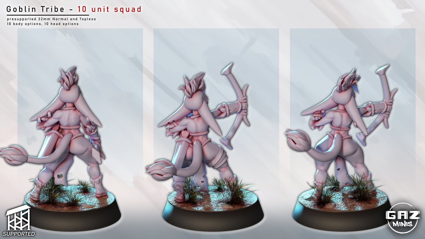 Goblin Tribe – 10 Goblin unit by Gaz Minis.