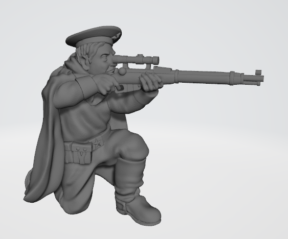 Soviet Naval Sniper Team by Flank March Miniatures