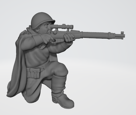 Soviet Naval Sniper Team by Flank March Miniatures