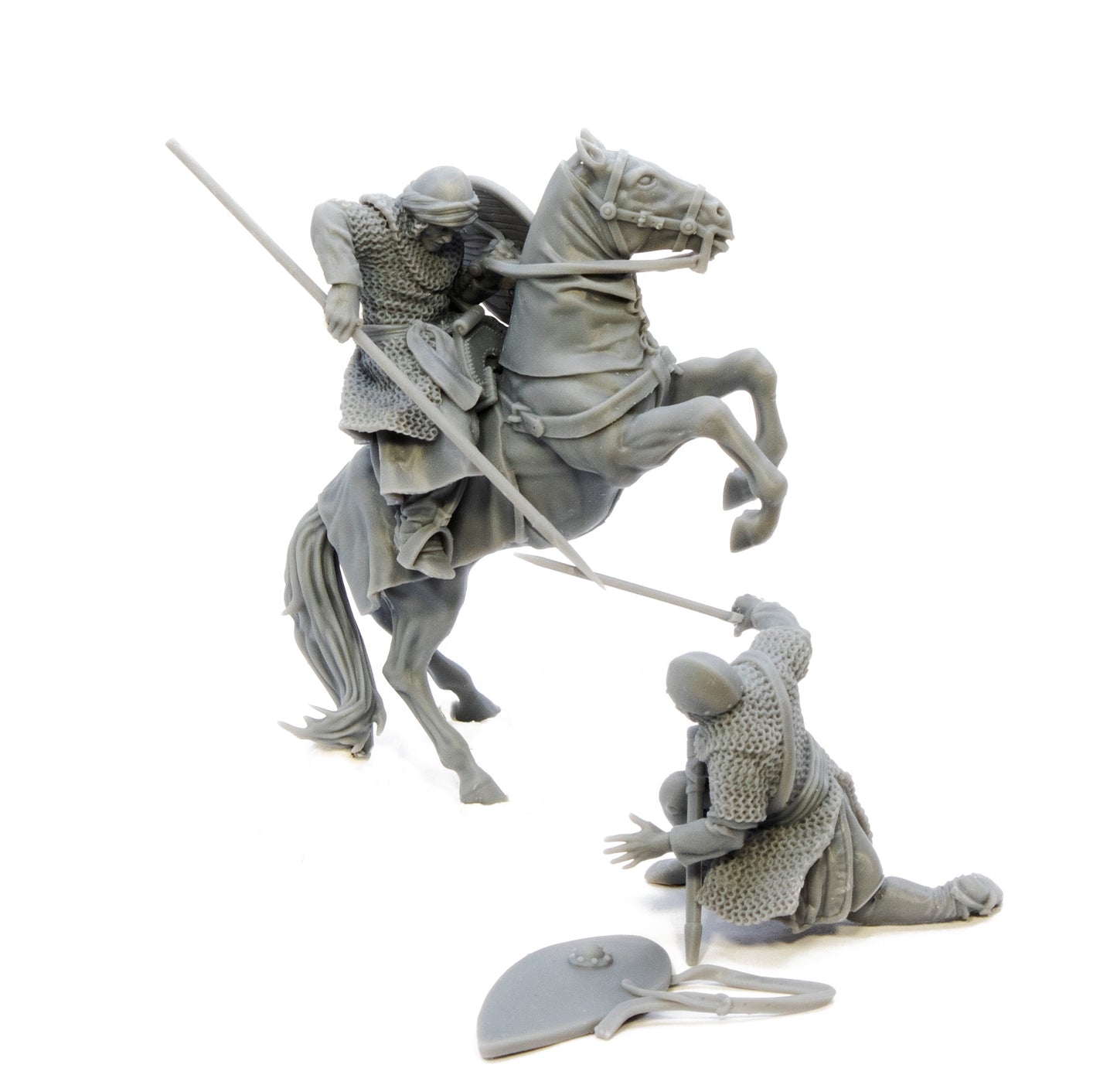 Battle Scene Arab vs Christian knight.