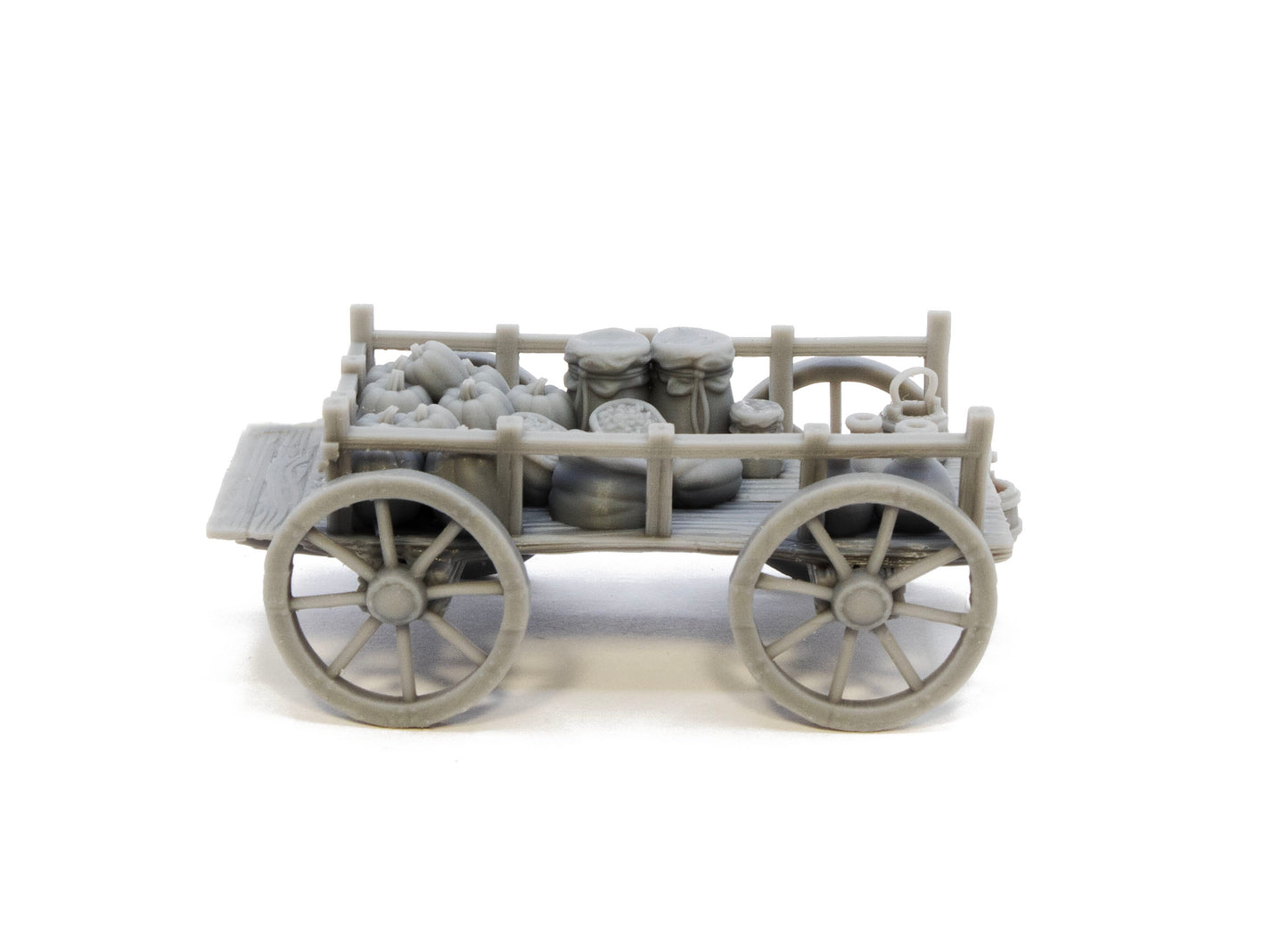 Medieval Supply wagon with pumpkins and other food