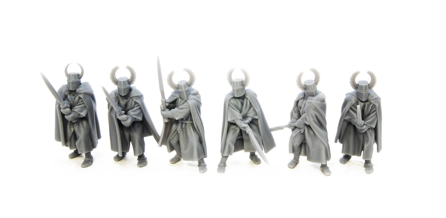 13th Century Teutonic Knights with Winged Greathelm and Faussart by Black Knight Miniatures