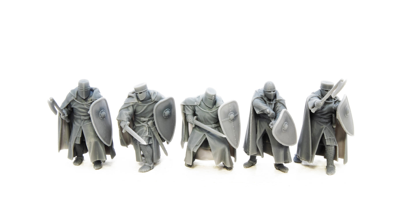 13th century Teutonic Knights on foot by Black Knight Miniatures.
