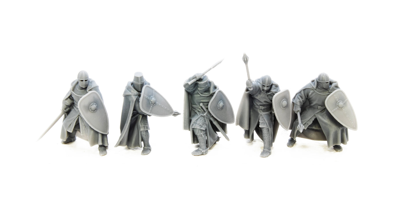 13th century Teutonic Knights on foot by Black Knight Miniatures.