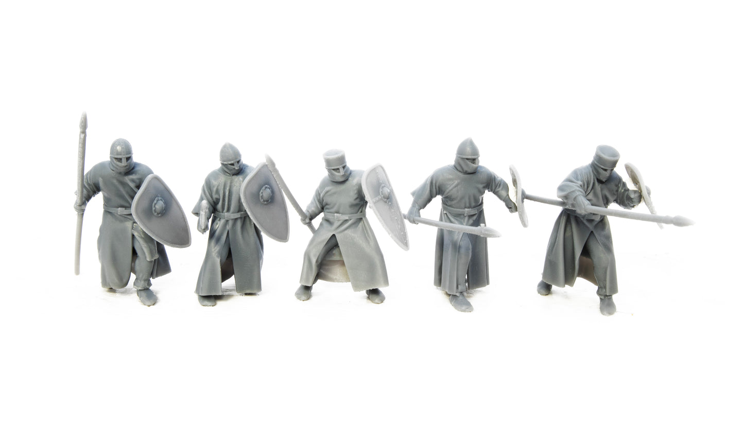 13th century Teutonic Sergeants on foot by Black Knight Miniatures