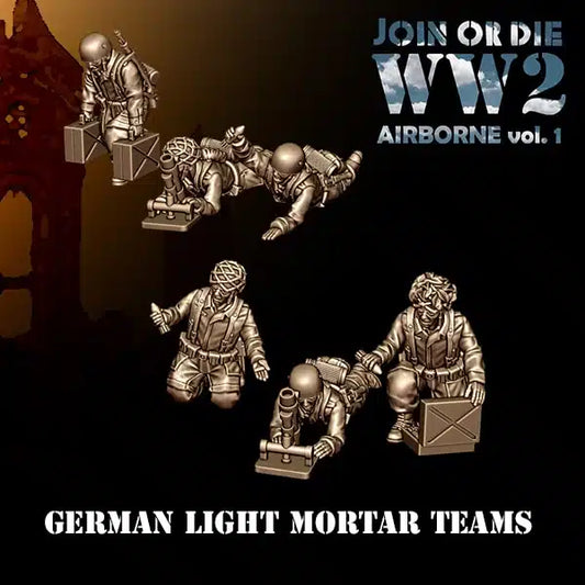 German Fallschirmjager Light Mortar Teams by 3D Breed Miniatures